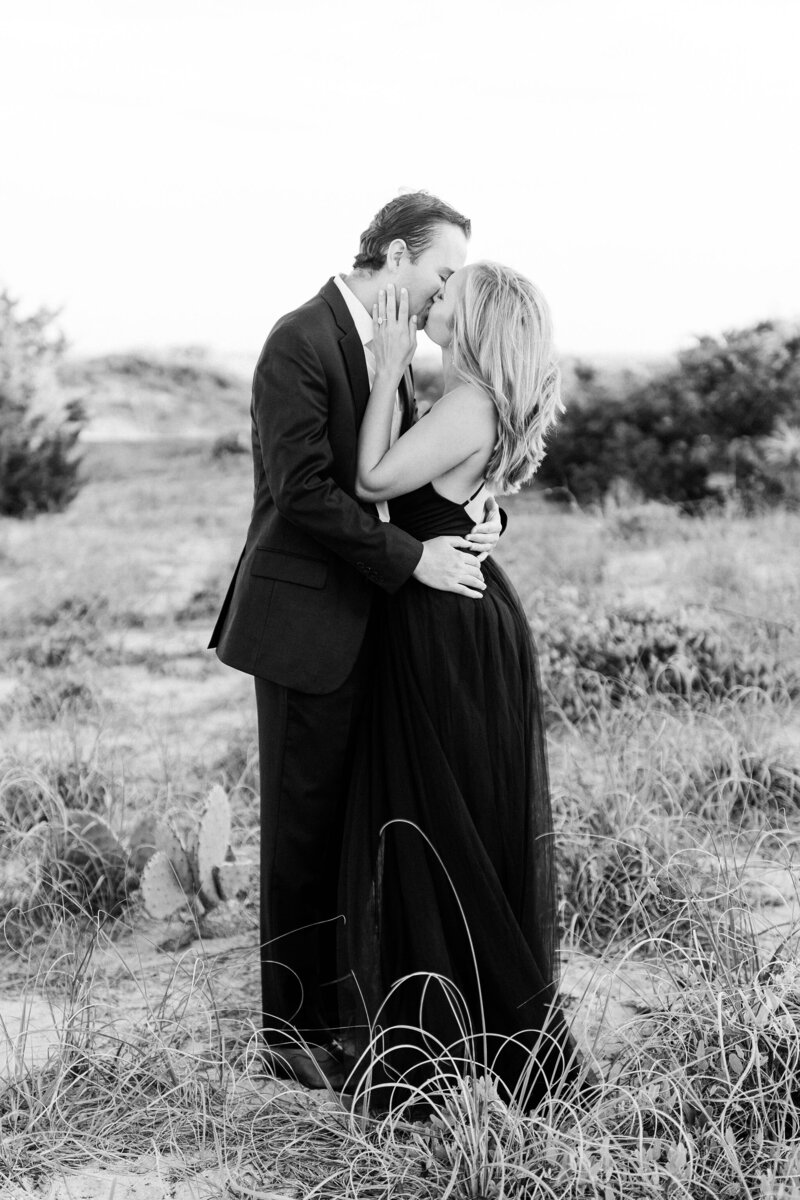 Black and White Engagement Photo | Wrightsville Beach NC | The Axtells Photo and Film