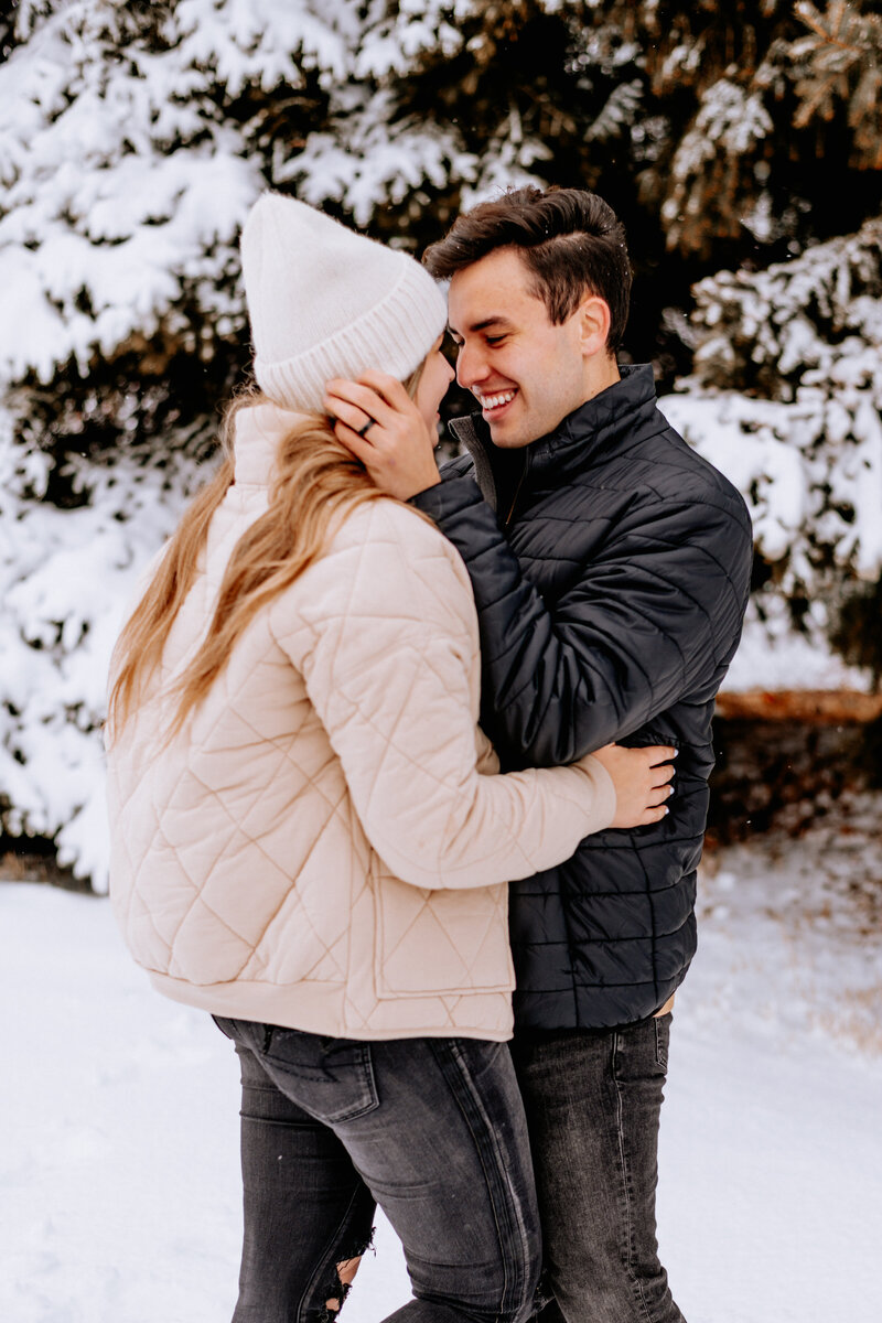 Utah Snowy Adventure Couple + National Park Elopement Photographer