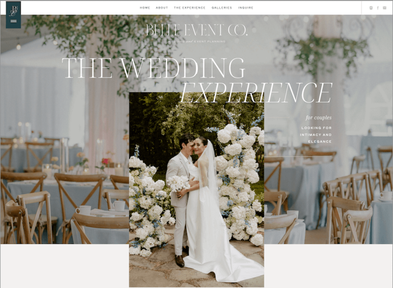 wedding planner website design2