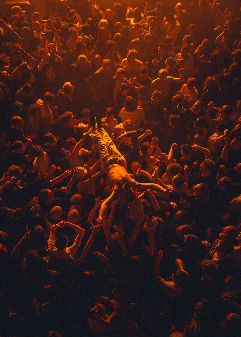 Bride Groom place foreheads together smiling