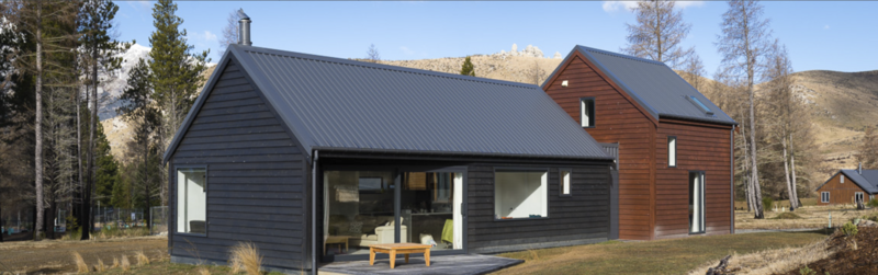 Exterior and decking with mountain views