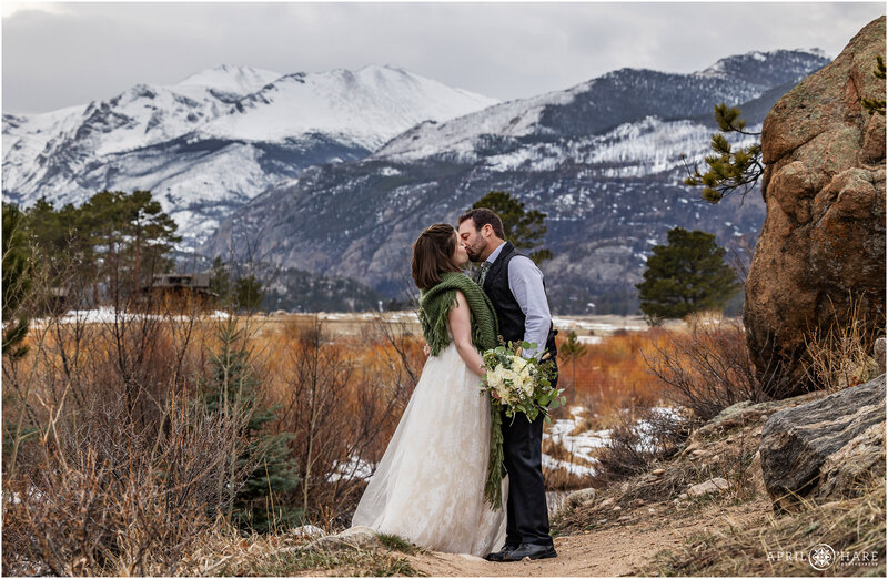 Romantic Spring Elopement Portraits at Rocky Mountain National Park