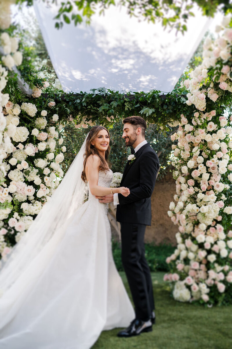 Chic Malibu Wedding Bride Groom