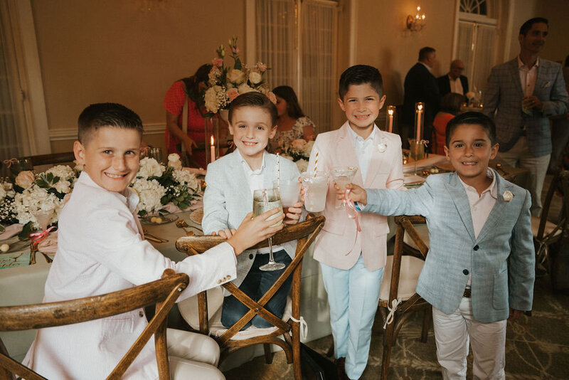 Candid moment of children playing and enjoying themselves during a wedding in New York City