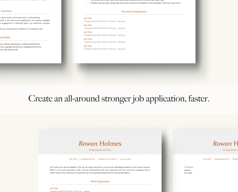 ATS-FRIENDLY RESUME + COVER LETTER
