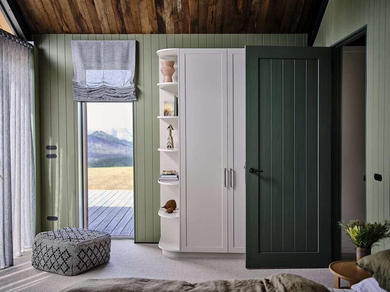 Country home interior with soft green palette styled by interior decorator service in Victoria.