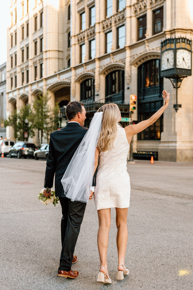 Brooke and Jeffrey downtown city engagement photoshoot