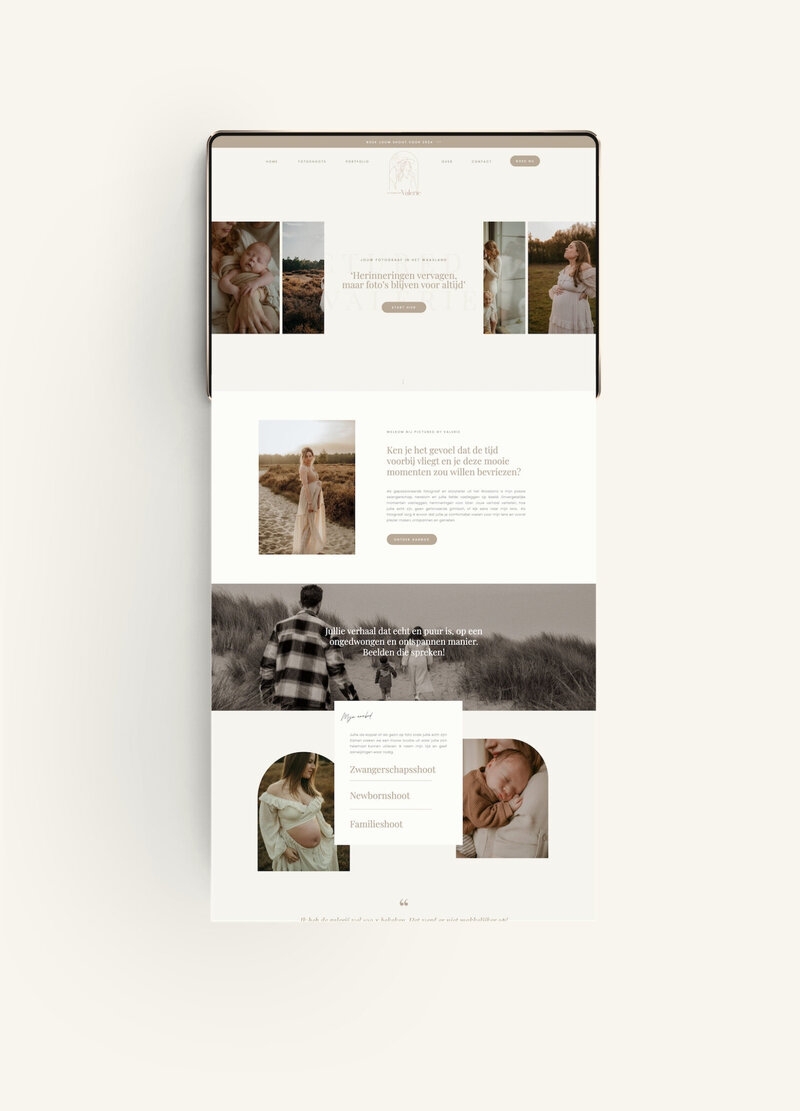 Showit website moments by Valerie