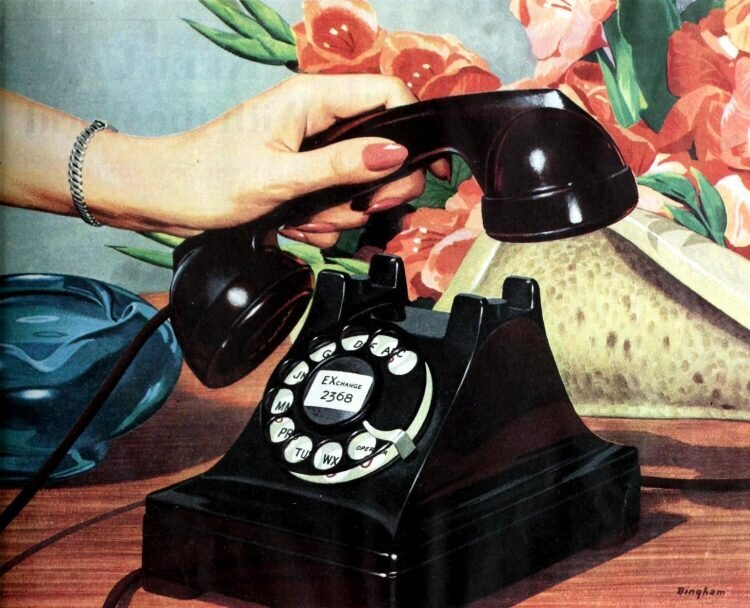 Old-black-dial-telephone-from-1948-750x608