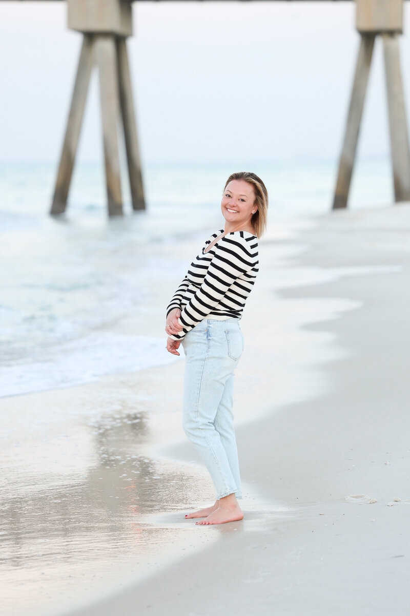 LG Photography Lehigh Valley Photographer Lori Generose standing on a beach as a professional headshot