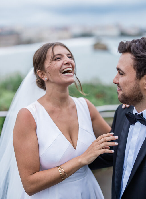 Photo mariage couple château Lena Moncaubet