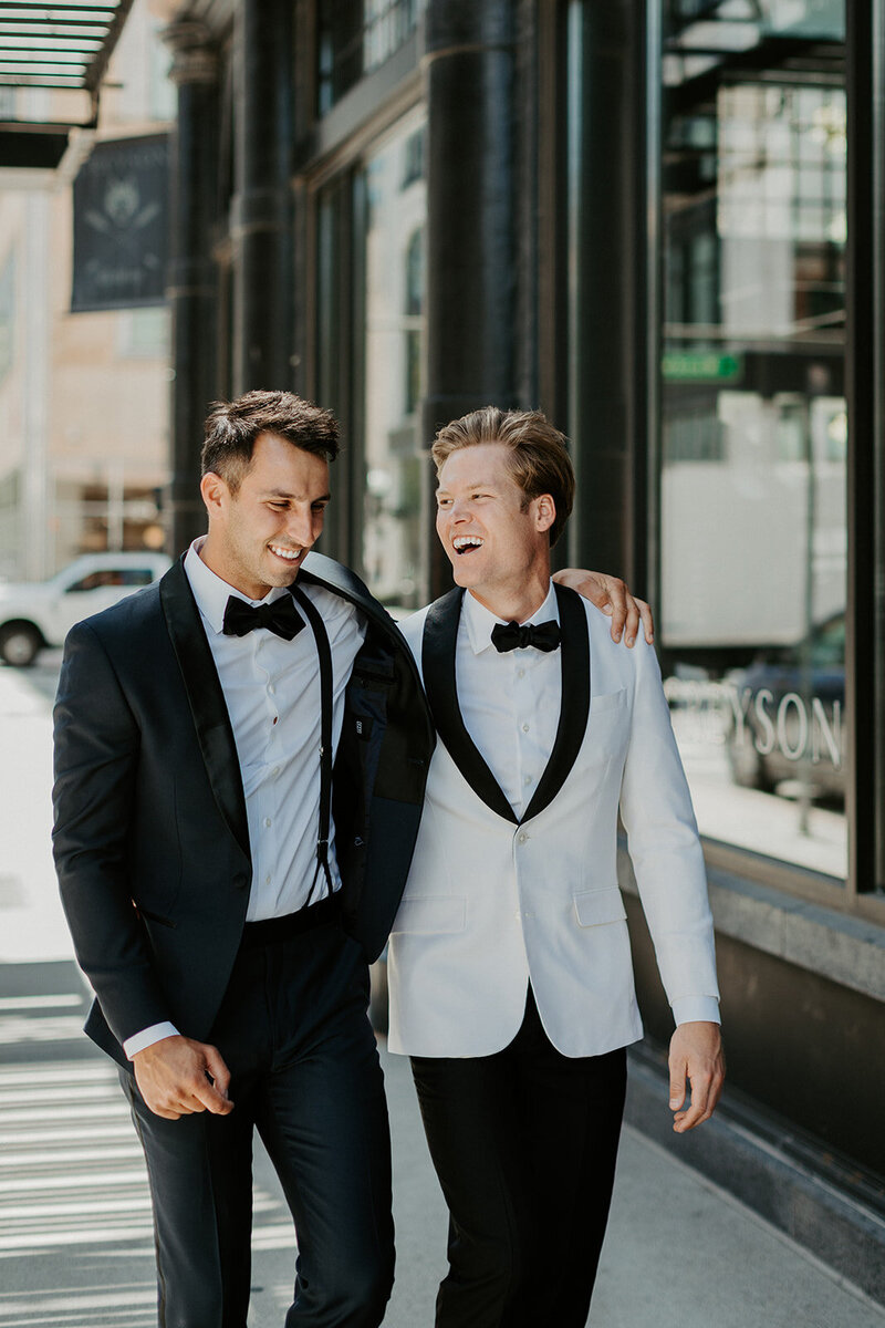 gay couple wedding portrait