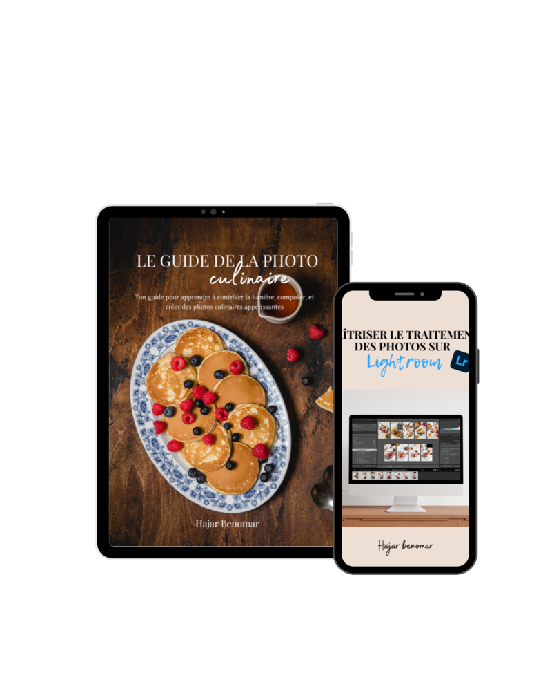 Bundle ebooks le guide de la photo culinaire et maîtriser le traitement de photos sur Lightroom