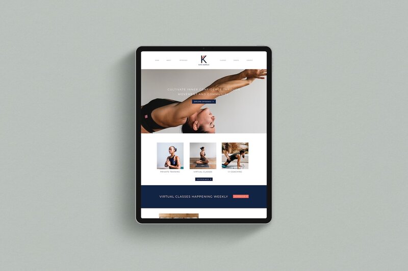 Website design for fitness and wellness coach for women