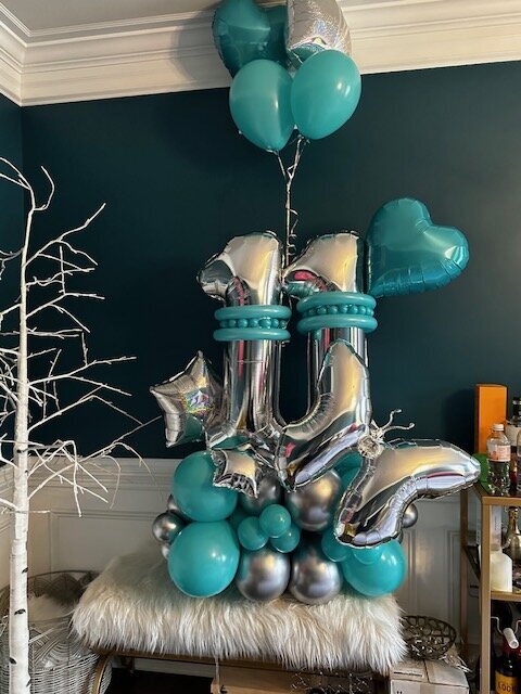 pink number balloon for birthday party in westchester