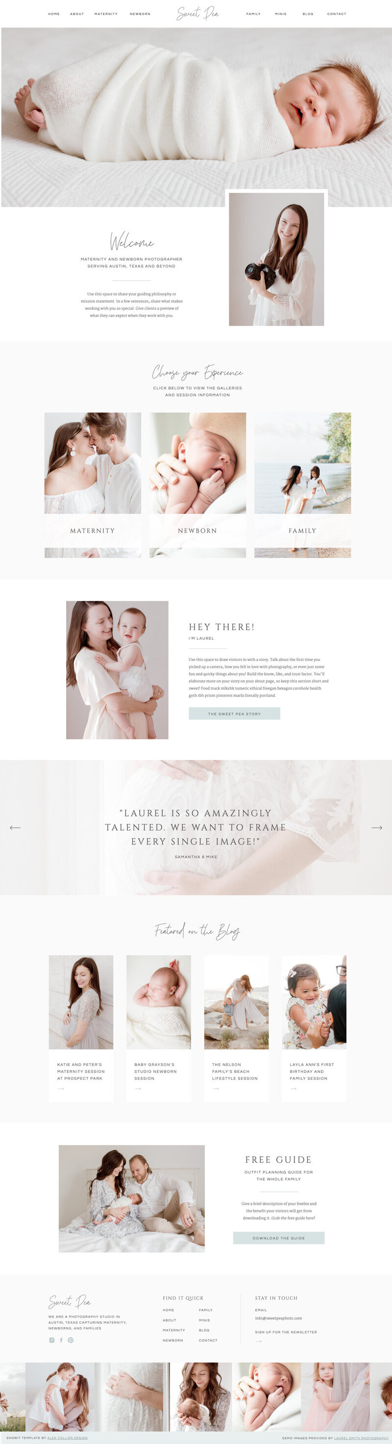 Sweet Pea Showit template