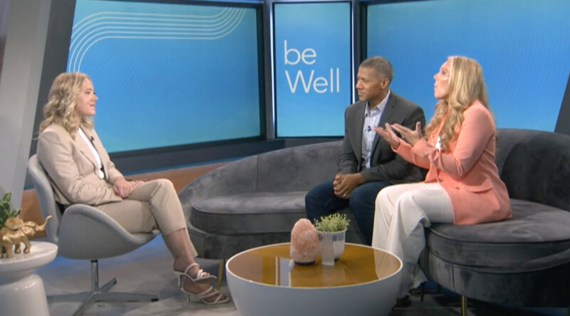 Image of be Well set discussing wellness in an interview with Olivia Verhulst.
