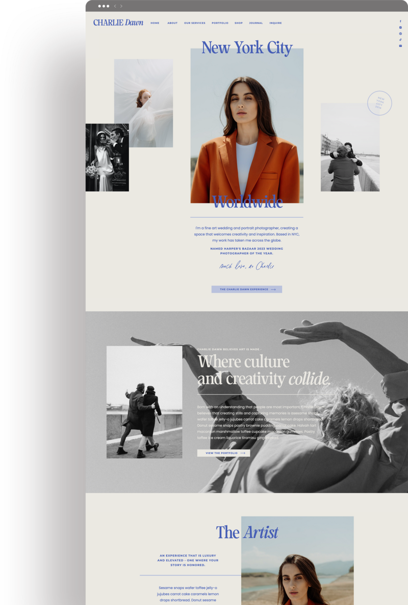 Showit Website Templates for Creatives Small Business Owners Photographers Interior Designers by With Grace and Gold Showit Design Designs Designer Designers