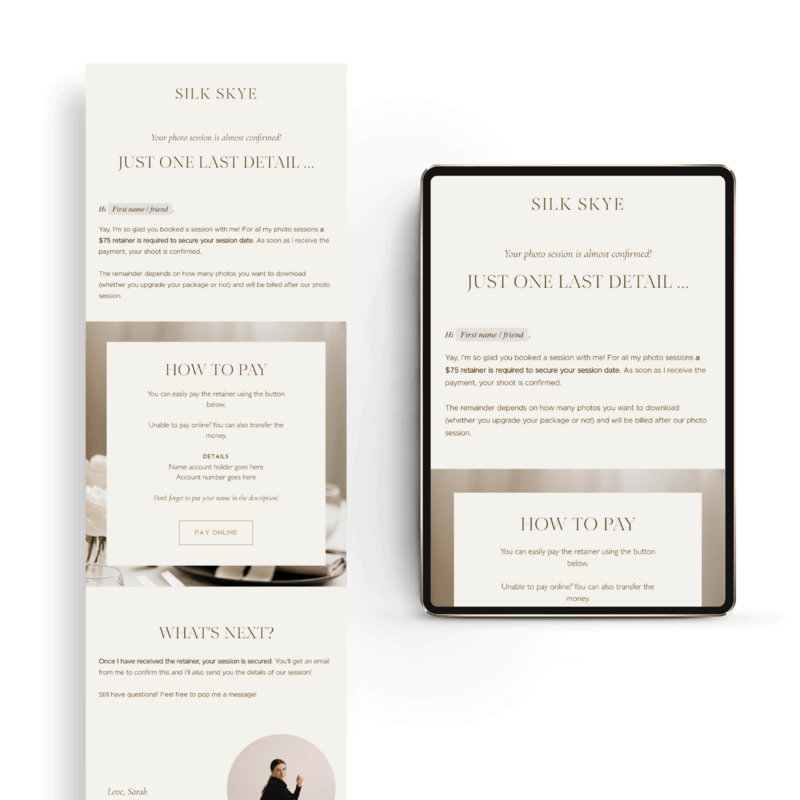 Flodesk email templates voor fotografen