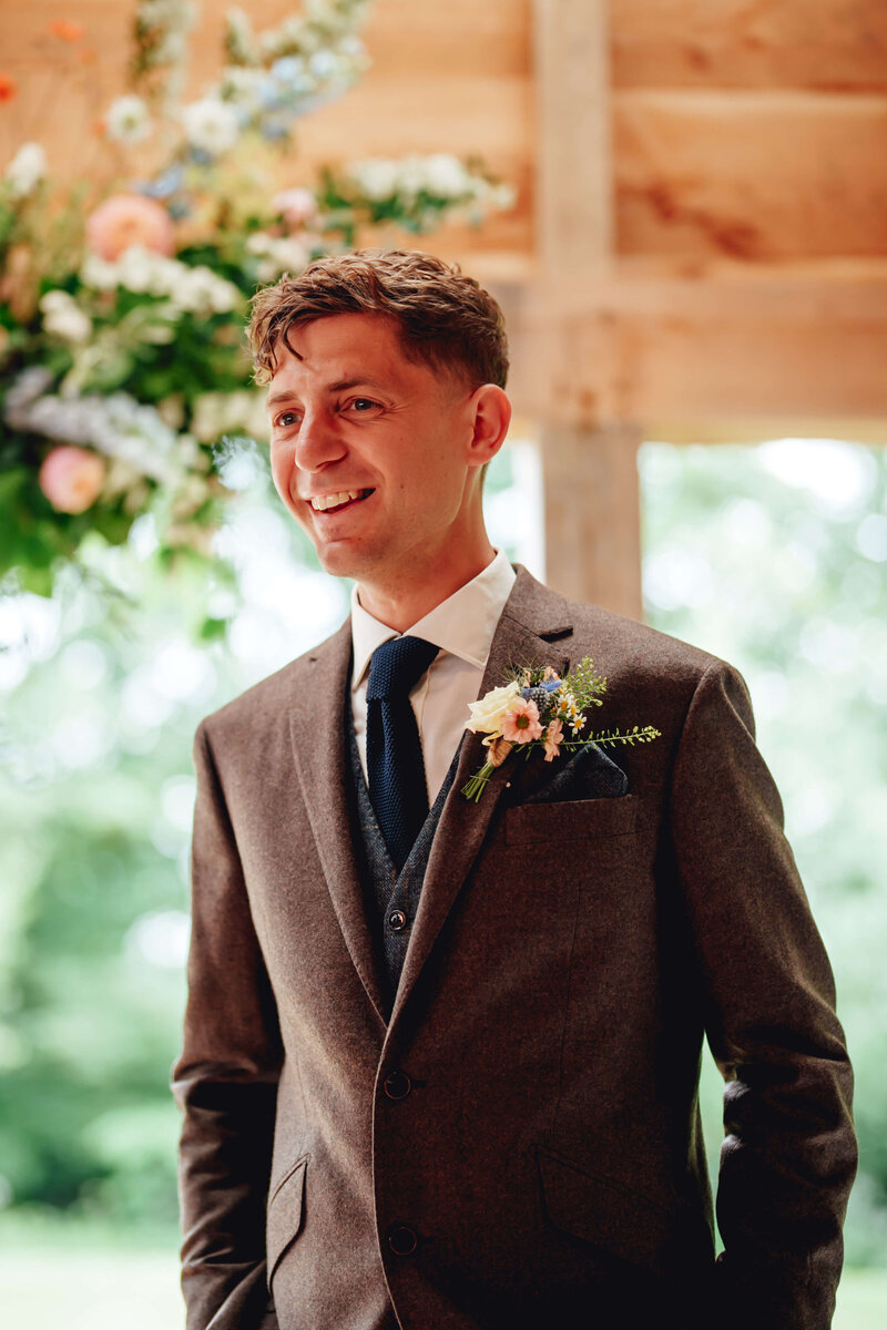 Groom with a buttonhole