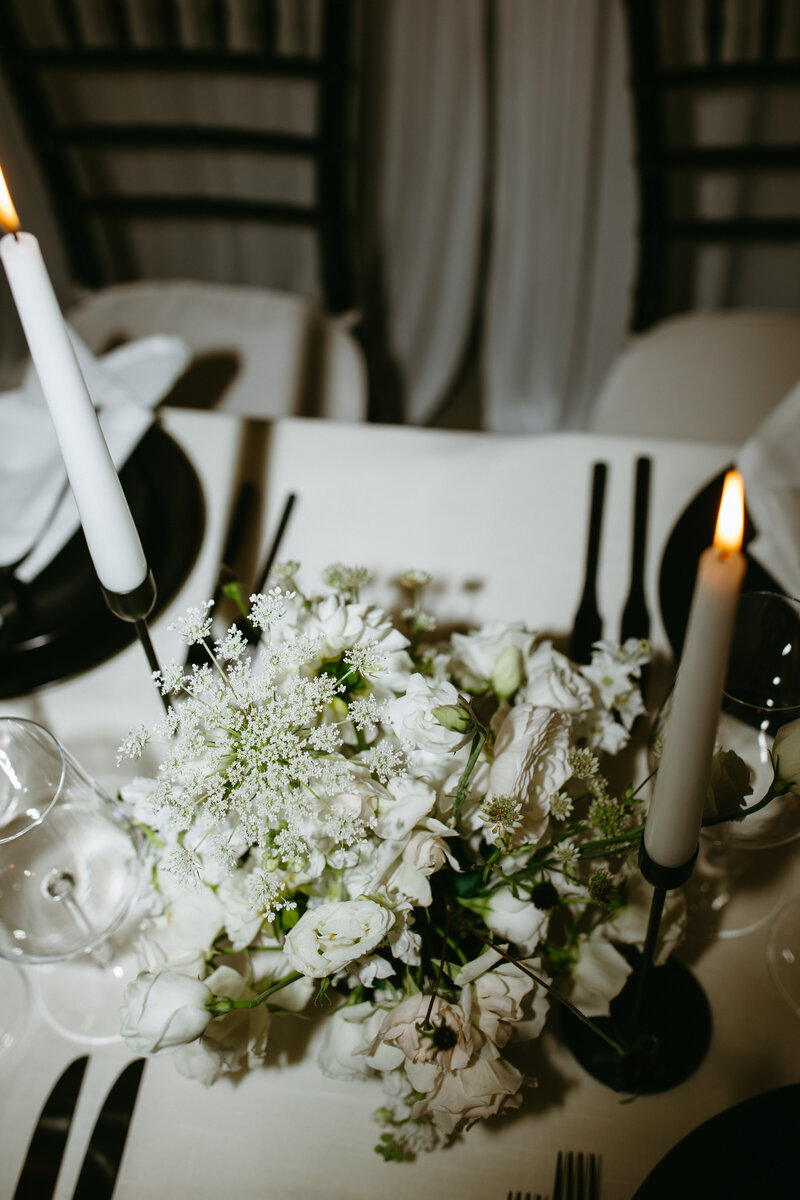 Sibley Events and Design - Black and White Tablescape