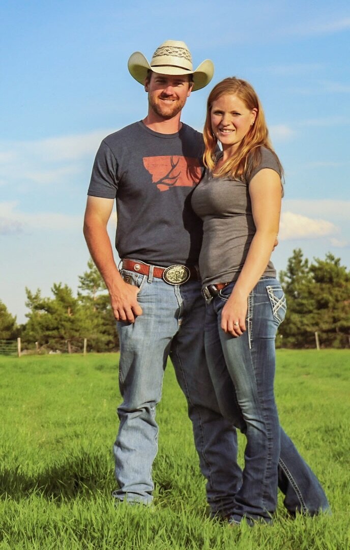 Kelly and Bo Carey on their ranch in Boulder, Montana.