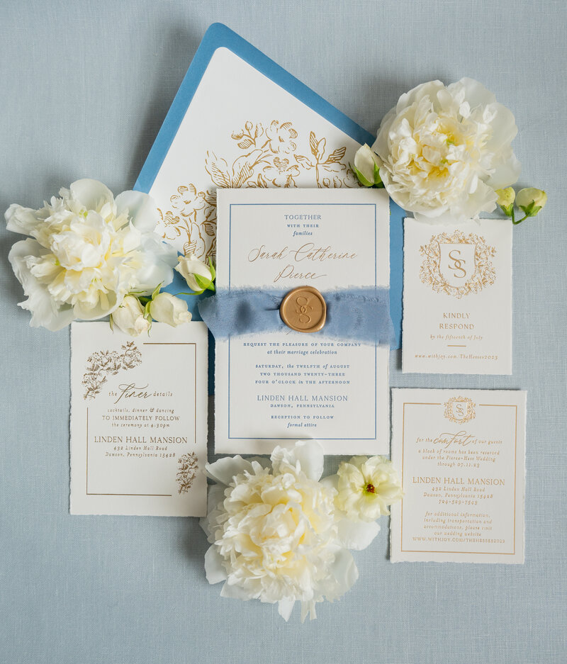 fine art floral wedding invitations