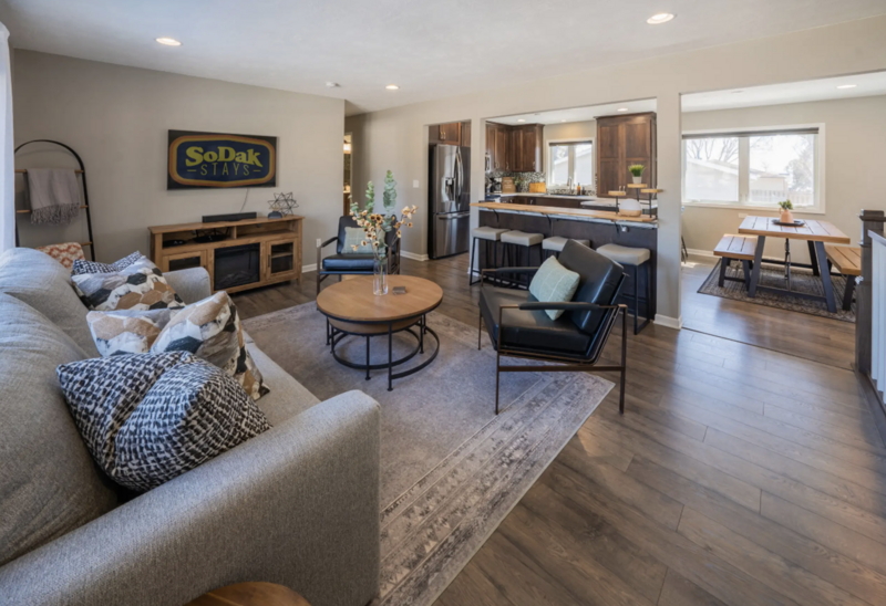 Living room inside the Dakota Haven property