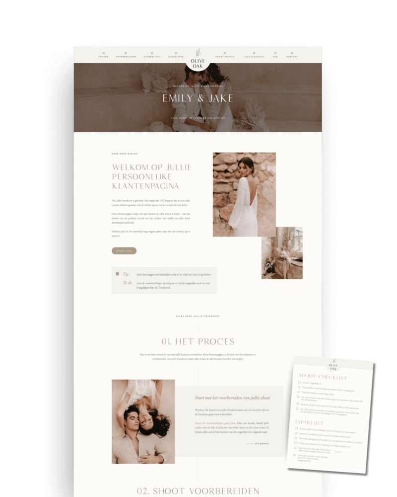 Showit Klantenpagina voor Fotografen 4