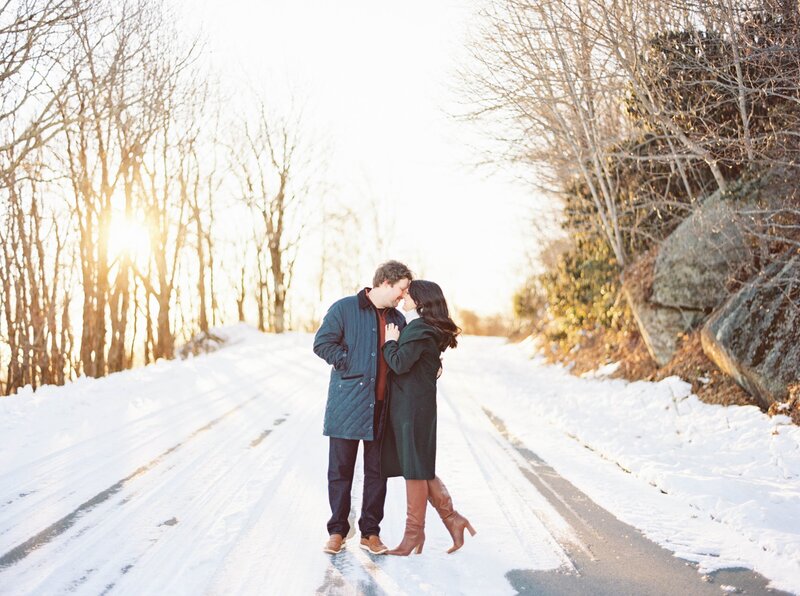 Jamie & Will Blowing Rock NC Winter Engagement Session_0793