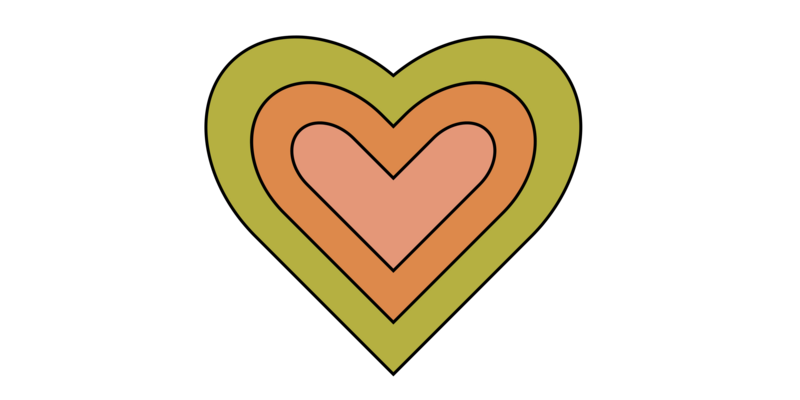 disco rainbow heart