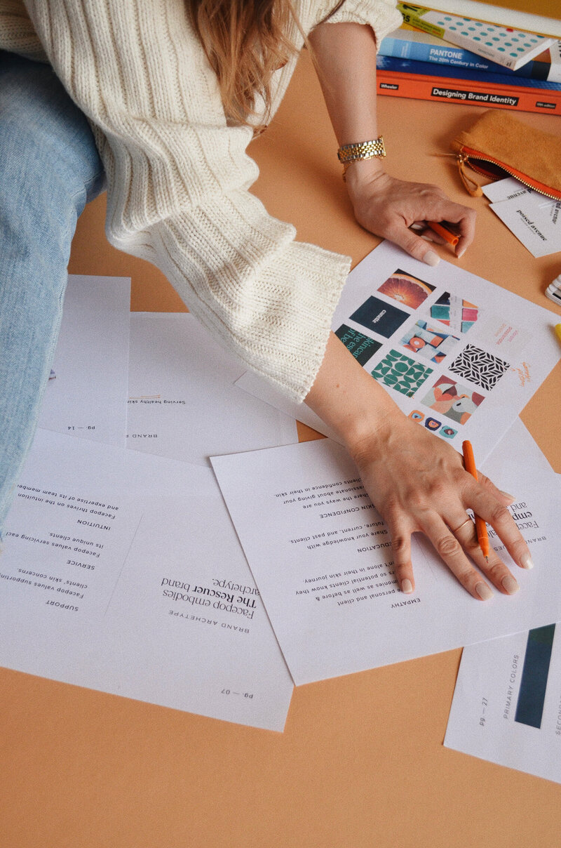 A mockup of a brand audit by the brand design studio Poised Avenue