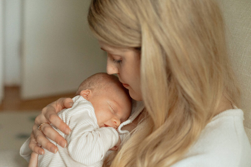 Mom holding her newborn