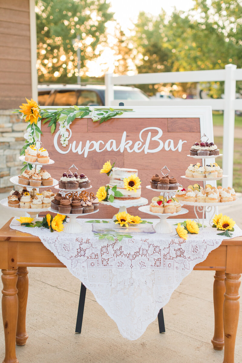 sunflower cupcake bar flint hills manhattan kansas wedding photographer-1