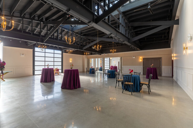 wide shot of Happy Hour cocktail hour or social/corporate event
