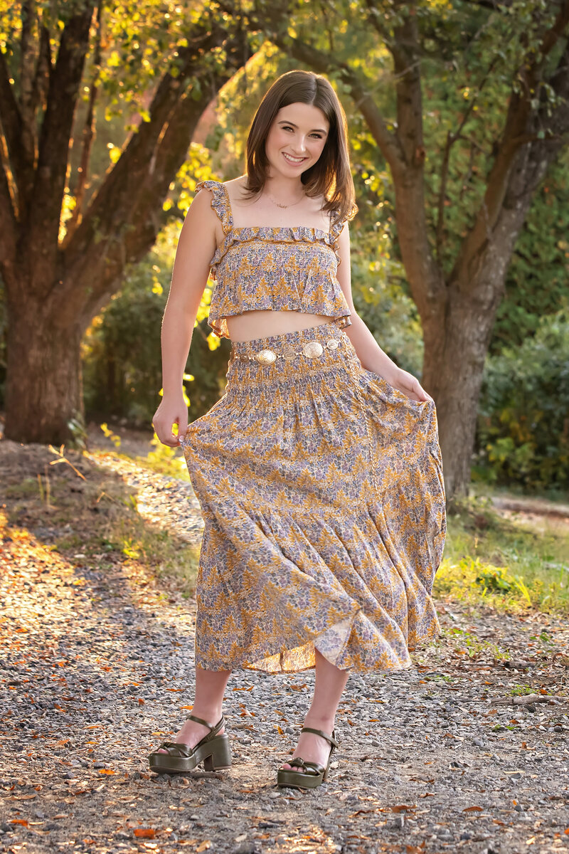 Whimsical Backlit Senior Photos in Charlotte
