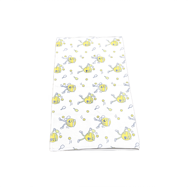 white pattern pickleball towel