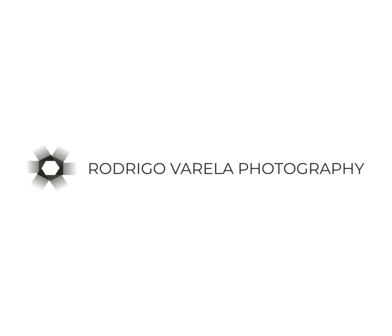 Black secondary logo of Rodrigo Varela Photography, a wedding and engagement photography service based in Miami, Florida.