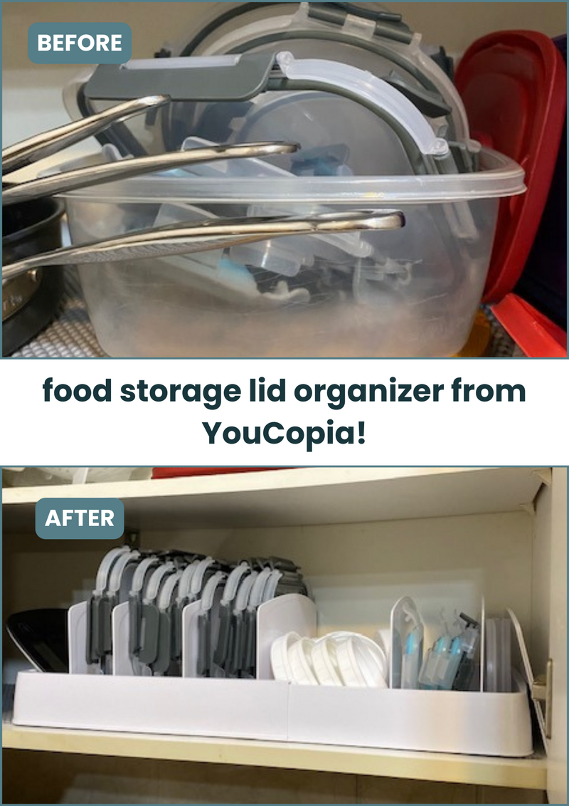 home organization for lid storage