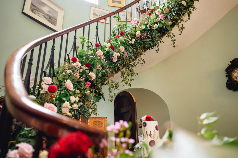 Floral staircase at Homme House
