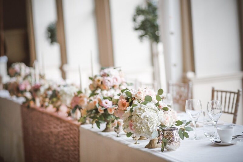 new jersey wedding photo by Blooming Faith Photography of brides bouquet. White, pink, beige flower arrangement