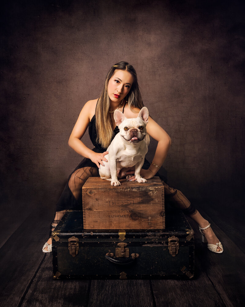 Explore fine art portrait photography with Pets Through the Lens in Vancouver. Our expert photographers capture the unique bond between humans and pets, creating timeless portraits that reflect individual personalities and styles. Book your session today.