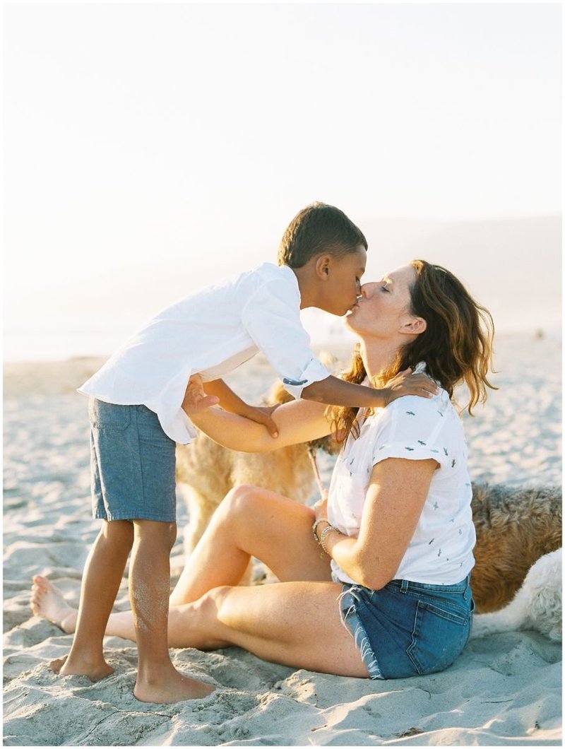 family pictures on the beach in malibu