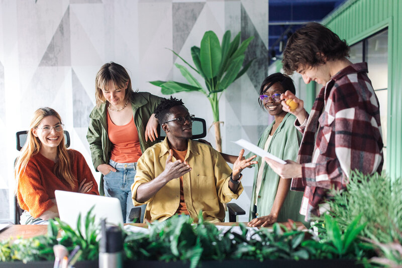 business strategists working in an office 