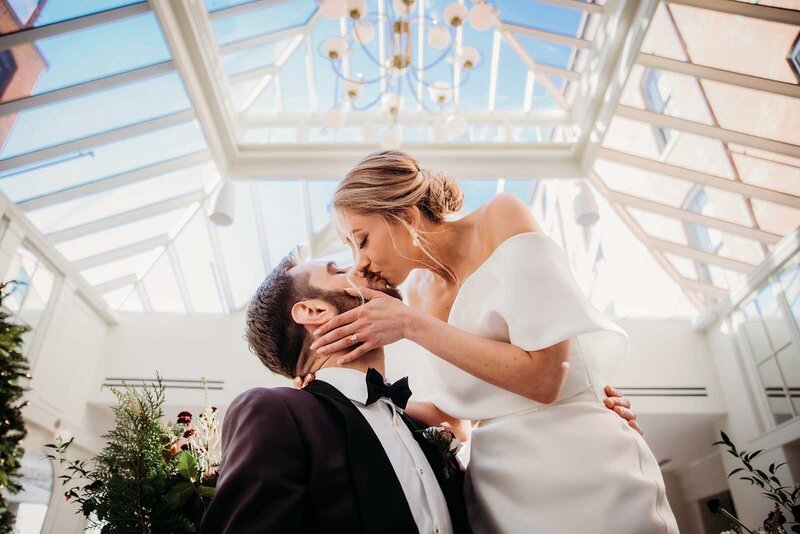 Couple Just married at the Adelphi Hotel