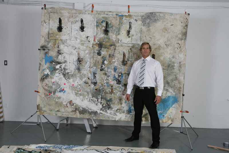 Brent Ray Fraser My first large scale abstract penis painting 2008 - 01