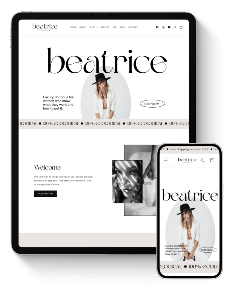 beatrice shopify theme for beauty and apparel online shop