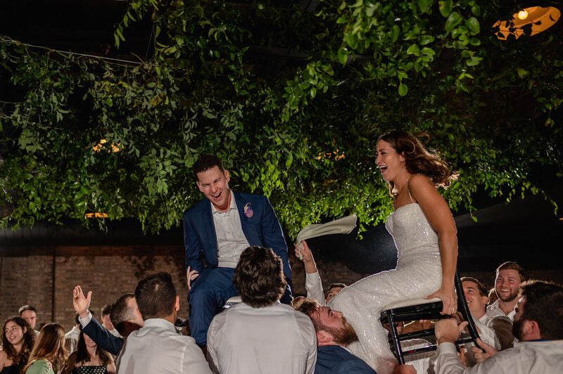 Bride and Groom dance at Revel Motor Row