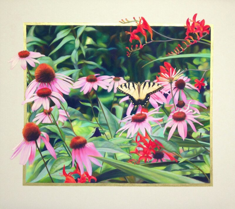 8-2015_Among Cone Flowers and Crocosmia,Tricia Schucker