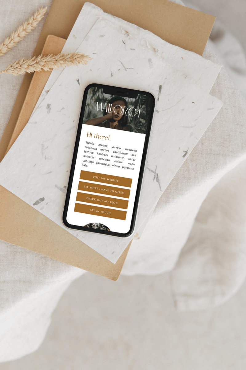 Atelojee Mallorca Instagram link in bio template